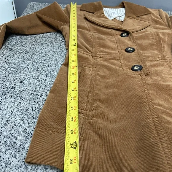 CABI Journey Tailored 3 Button Corduroy Jacket Caramel Brown Lagenlook Cabin XS - Picture 13 of 17